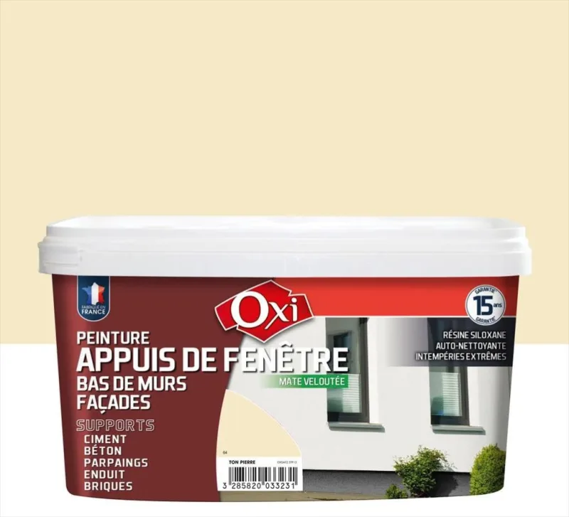 Pintura para alféizar de ventana oxi velvet matte, tono piedra, 2,5 l