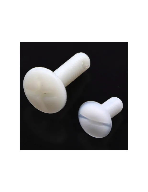 Tornillo poelier cabeza redonda ancha natural nylon poliamida 6.6 m4x16