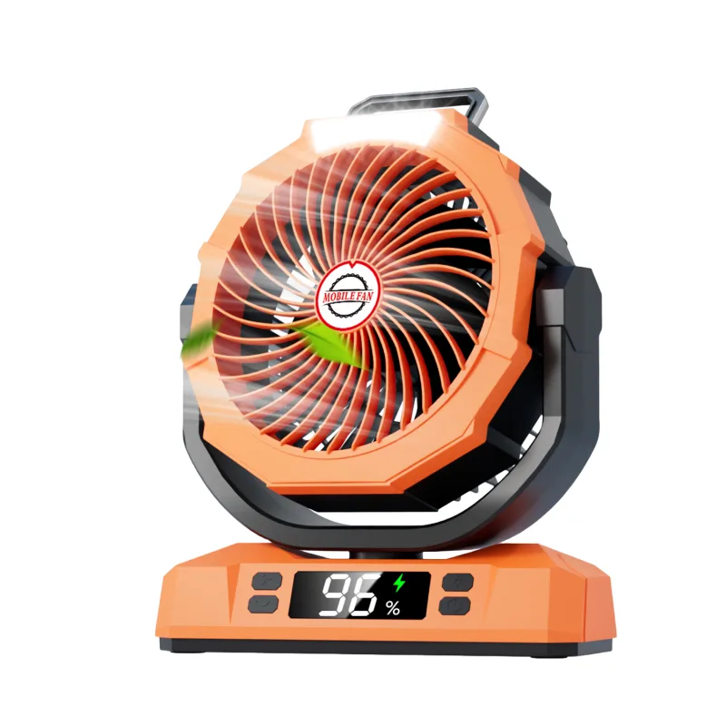 Ventilador p50 con motor sin escobillas, led con 9 luces, 6 velocidades, 2 niveles de luz y temporizador. ángulo ajustable de 180º con oscilación.