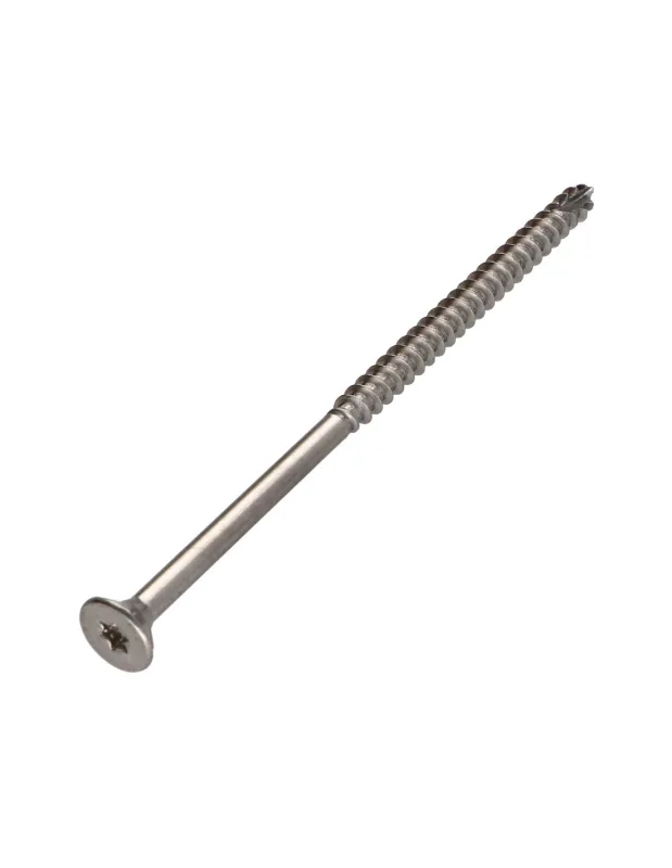 Tornillos para madera y aglomerado tekor inoxidable a2 cabeza fresada/testa svasat dentado torx t25 6x120
