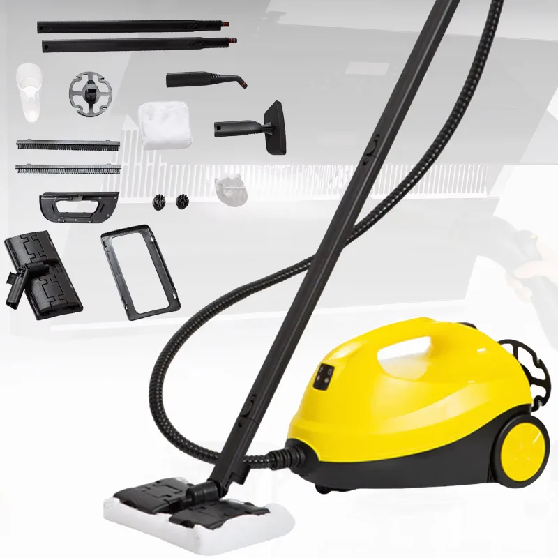 Limpiador a vapor de alta presión de 2000 w, 1,8 l, multifuncional con 2 mangueras de extensión,para cocinas, sofás,alfombras y muebles tapizados