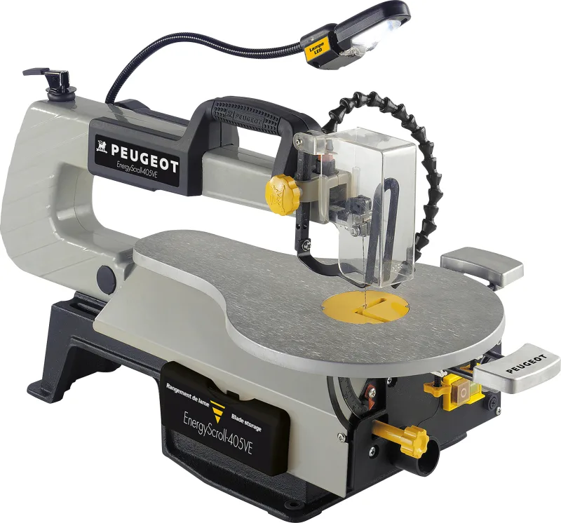 Sierra marqueteria 80w cuello 405mm variador velocidad led