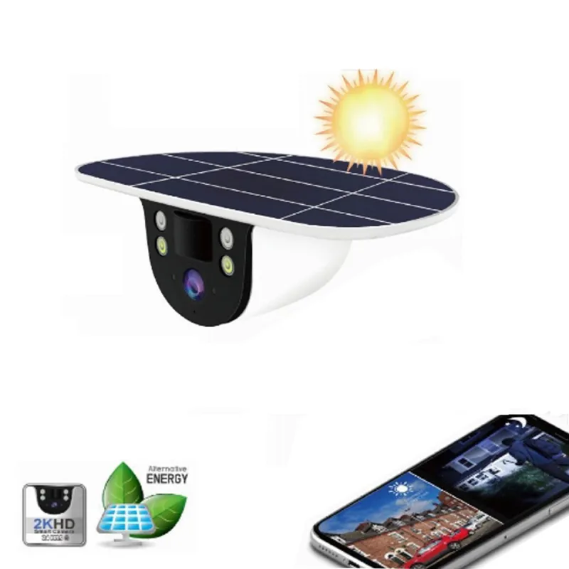 Cámara de vigilancia ip inalámbrica para exteriores e-s155 con alimentación mediante panel solar.