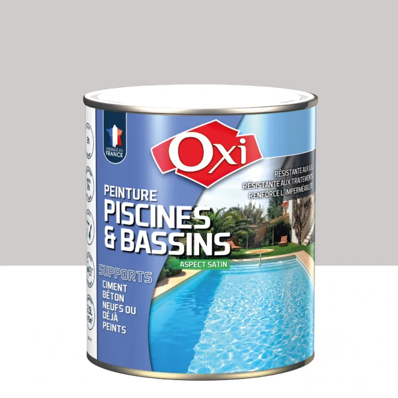 Pintura para piscinas y estanques de exterior oxytol, gris, 2,5 l