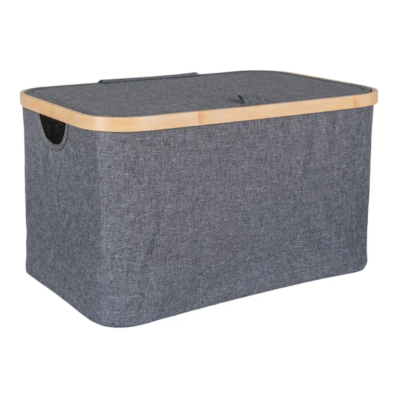 Caja de almacenaje noto,poliéster,gris,kendra home