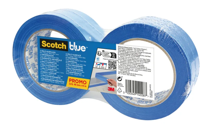 Pack de 2 cintas de pintor scotch blue 48mmx41m