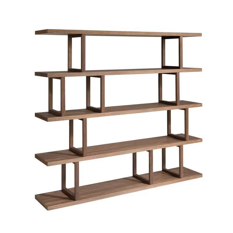 Estantería rectangular nogal 200 x 39 x 179 cm