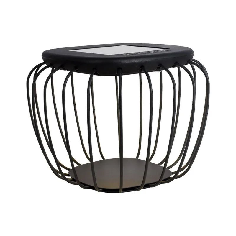 Lámpara solar led 1w diseño negro cct 3000k-6000k