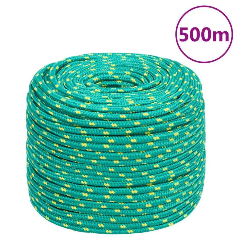 Cuerda verde de polipropileno de 10 mm y 500 m - perfecta para actividades al aire libre