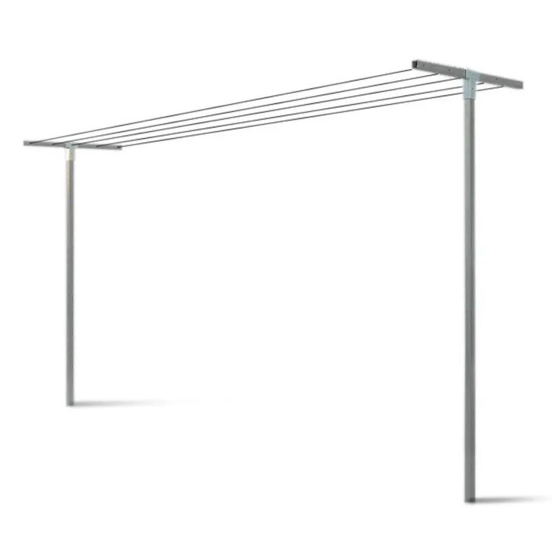 Tendedero de exterior extraíble andrys, color plata, altura 220 cm (cuerda no incluida)