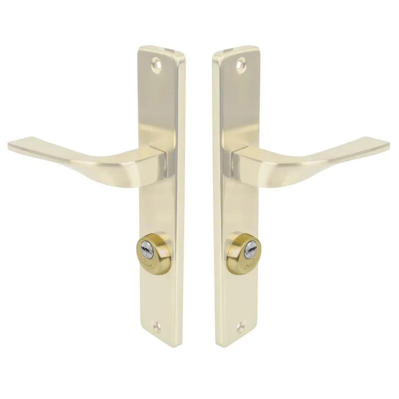 Cilindro-cilindro latonado para manillas con placa. convierte una habitación en estancia privada.