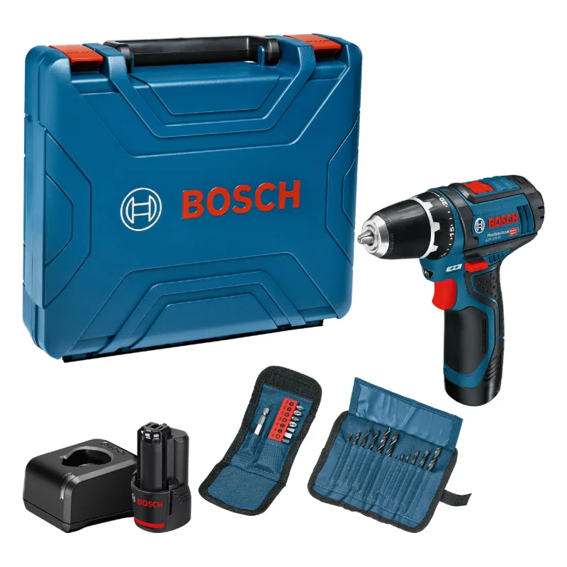 Atornillador a batería bosch professional 12v brushless - 2 baterias - gsr 12v-15 professional