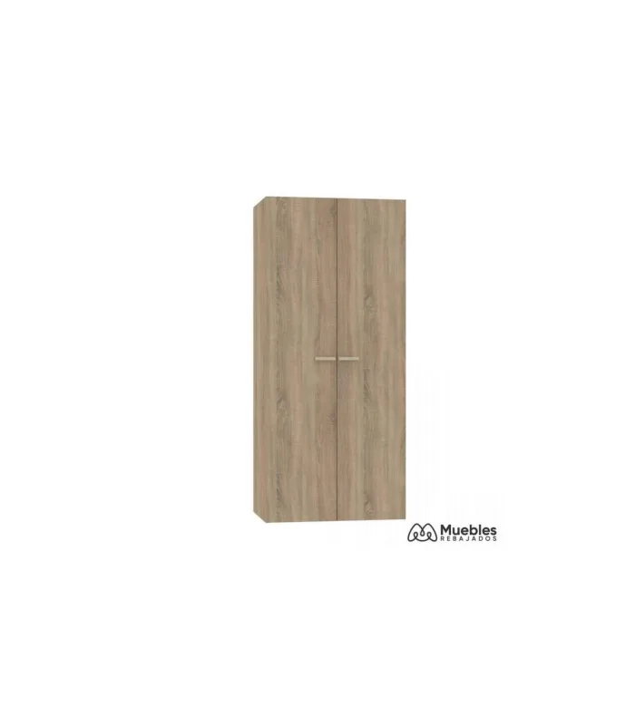 Armario ropero 2 puertas abatibles tibet acabado roble cambrian, 79 cm(ancho) 180 cm(altur