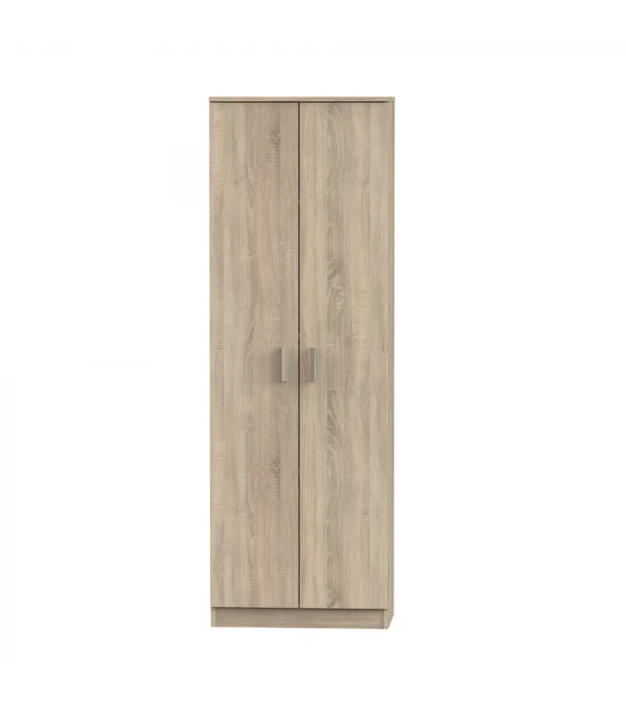 Armario multiusos carles con 3 estantes acabado roble cambrian, 180cm(alto) 60cm(ancho) 35