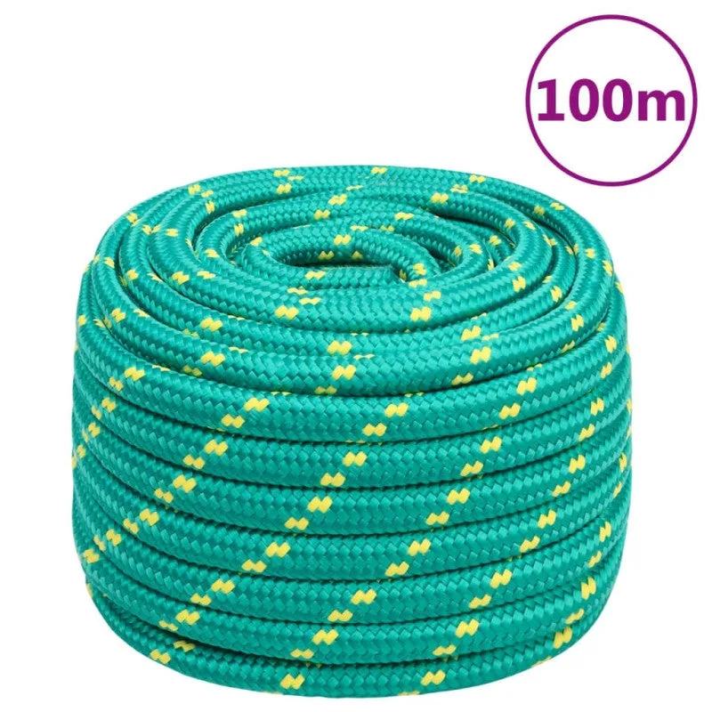 Cuerda verde de polipropileno de 20 mm y 100 m