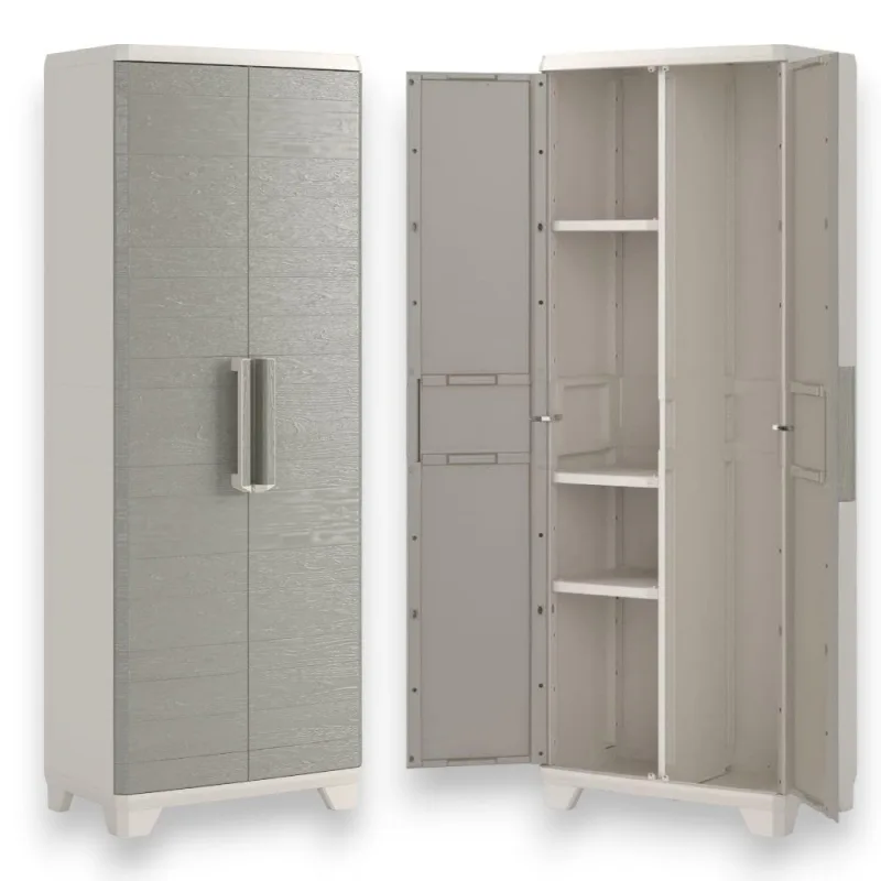 Armario keter linear wood gris tortora 68x39x173