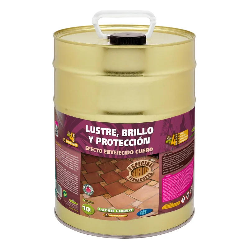 Lucer cuero ennoblecimiento brillo terracota acabado envejecido monestir 10l