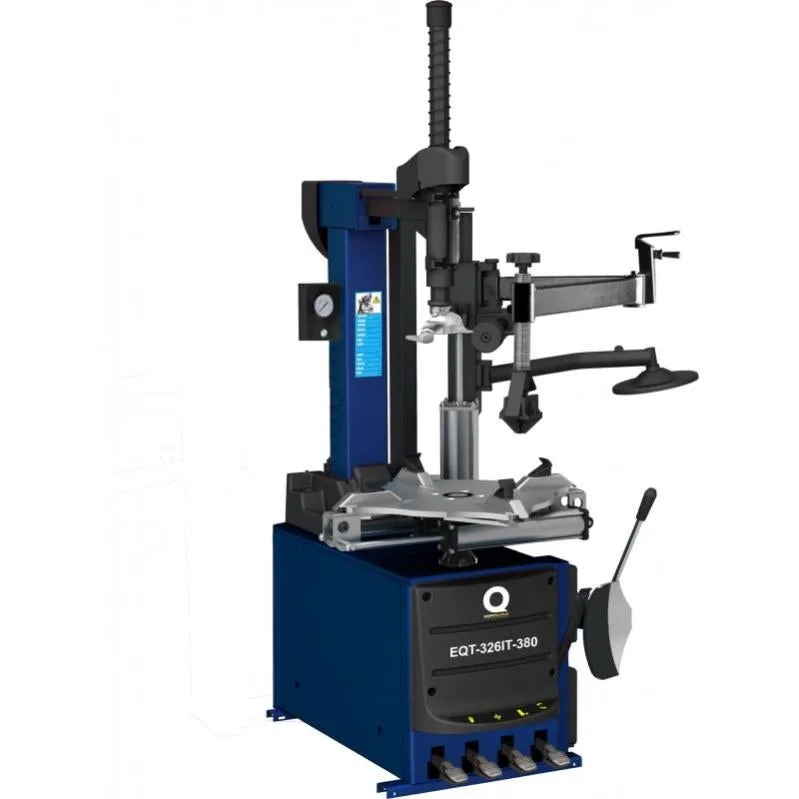 Desmontadora de ruedas automática con brazo articulado y calderín