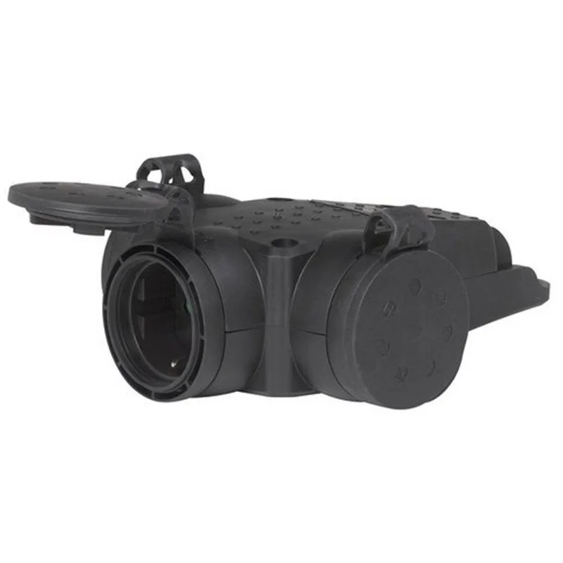 Legrand 051369 | base aérea estanca triple 2p + tt caucho negro