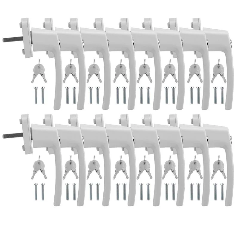 Manilla de ventana de seguridad para niños manillas de ventana con cerradura juego de alu blanco 16x