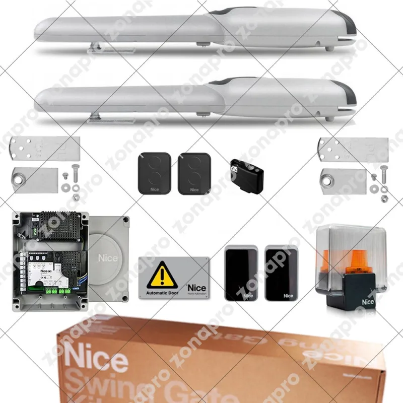 Nice wingo5bdkce kit completo para puerta batiente 2 hojas hasta 3,5m 230v wingo5kit