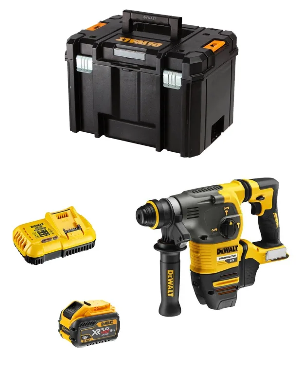 Martillo perforador dewalt dch333y1 flexvolt (1 x 54v/18v 12,0 ah + dcb118 + tstak vi)