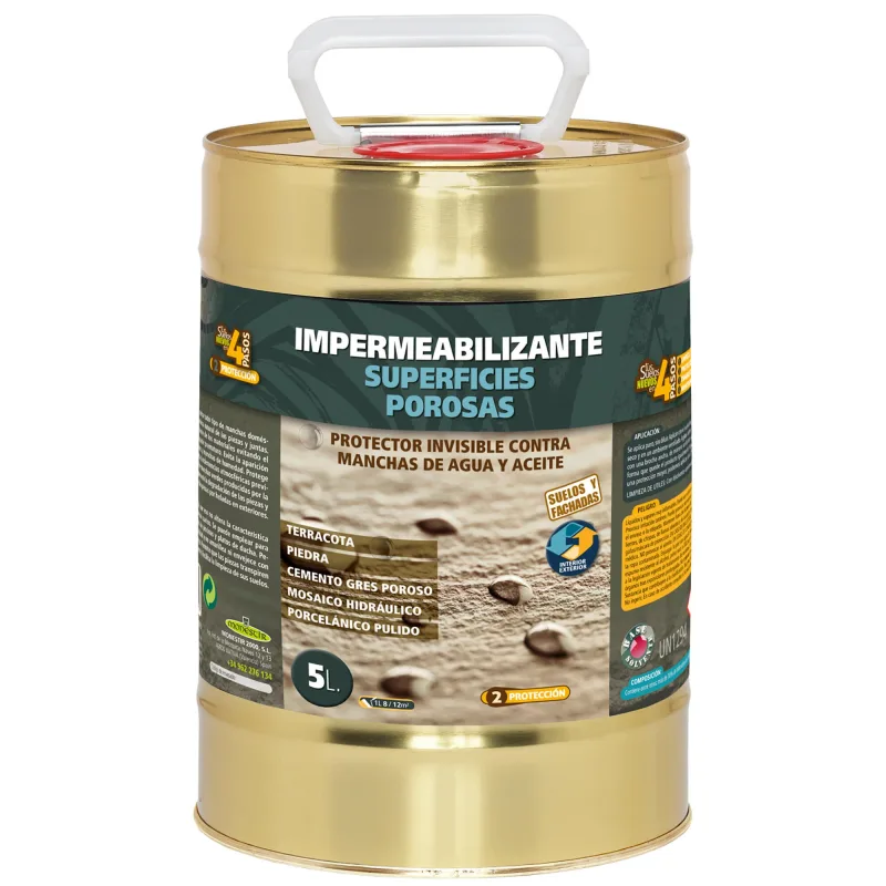 Impermeabilizante exterior monestir incoloro para fachadas y suelos de hormigón, piedra, terracota 5 litros. acrílico. mejorar la adherencia, impermeabilizar, impedir la aparición de la humedad.