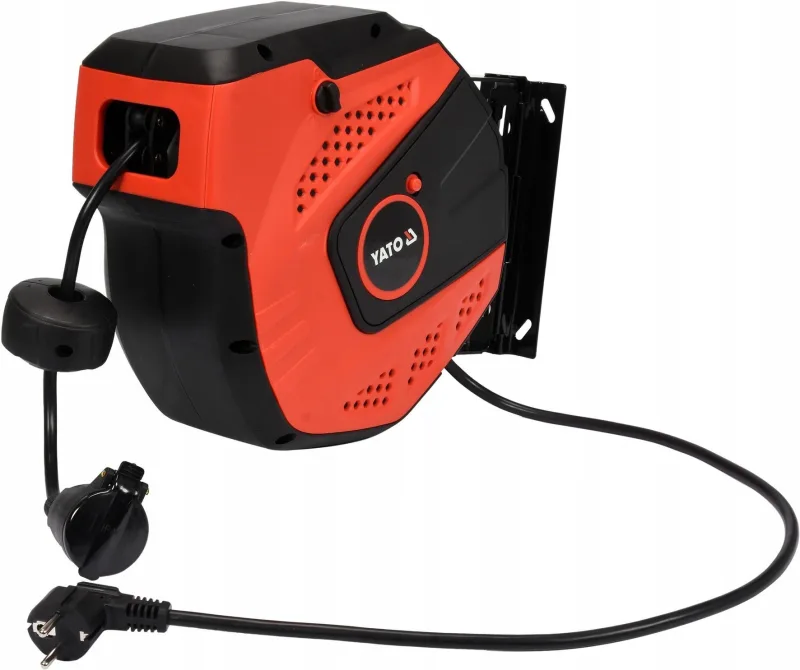 Alargador eléctrico yato en carrete automático 10m