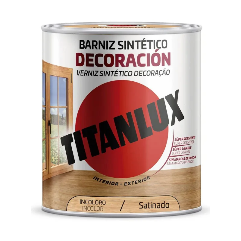 Barniz titanlux m11100004 incoloro 4 l satinado