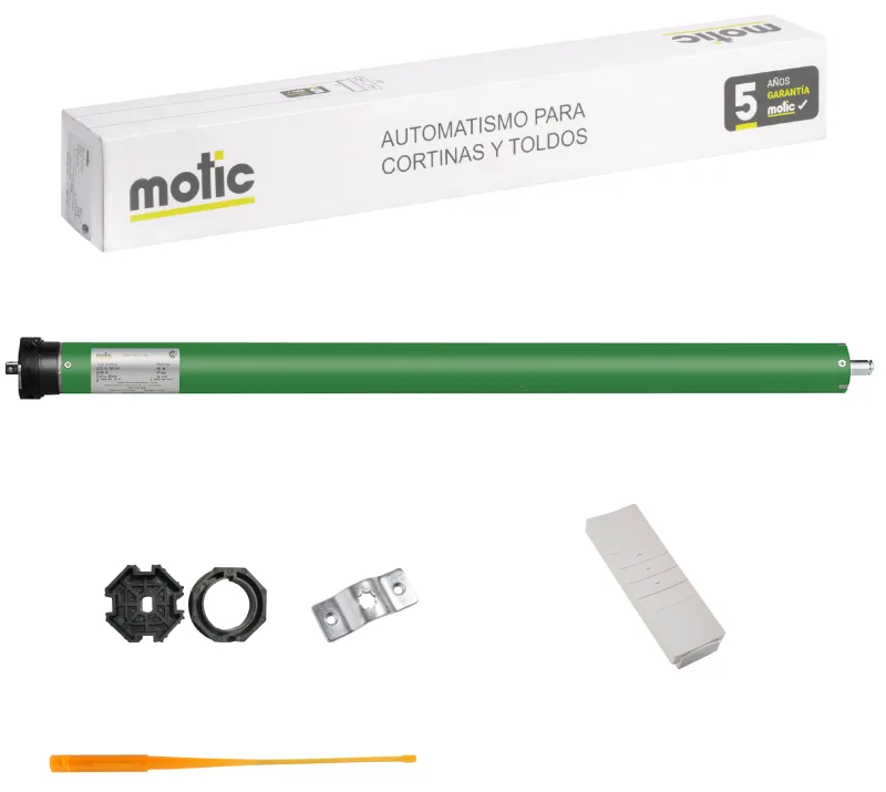 Motor de persiana o toldo motic, 50nm con mando para eje de 60mm octogonal. motic