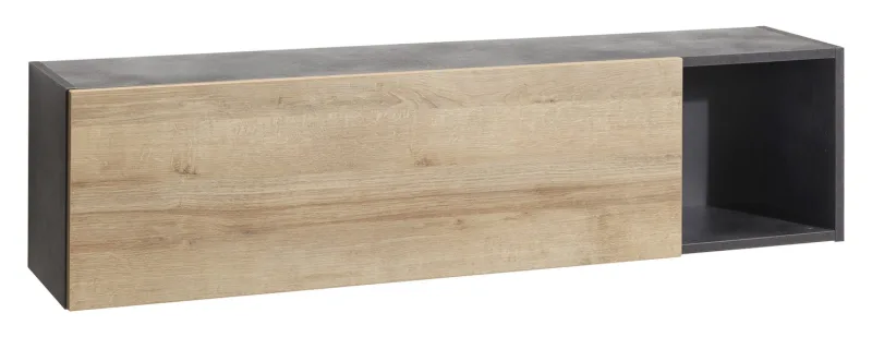 Mueble de pared / columna línea 'vittoria' cm. 30 x 140 x h.35 - roble/antracita