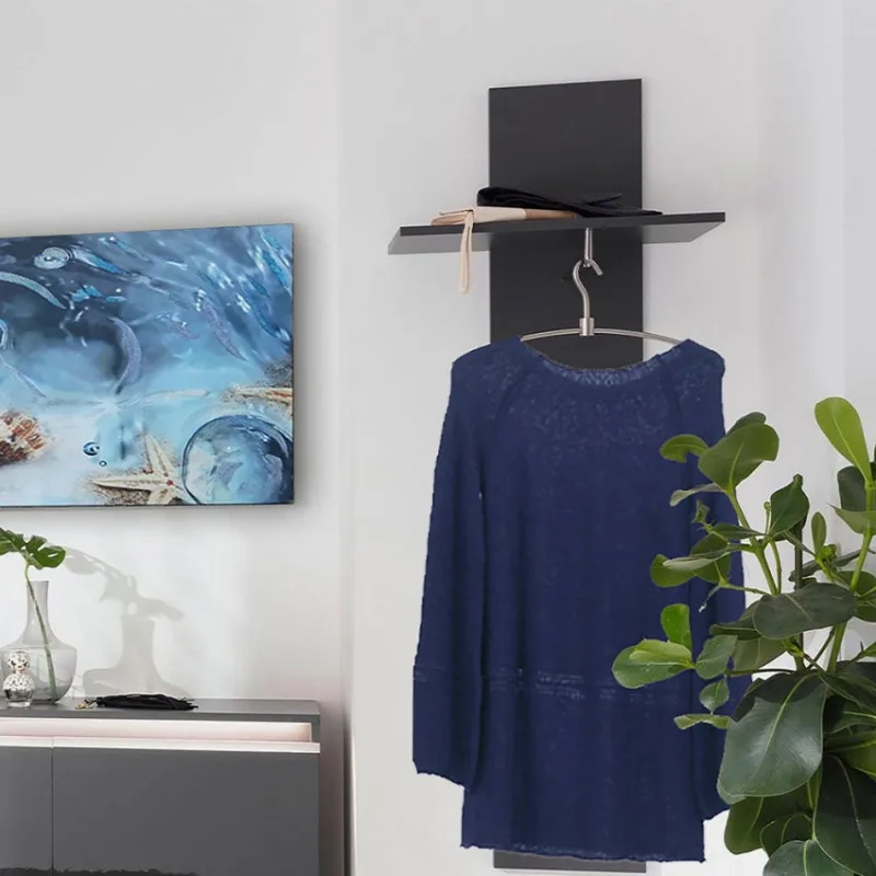 Perchero de pared 4 ganchos estante vestíbulo diseño moderno magic jako ardesia