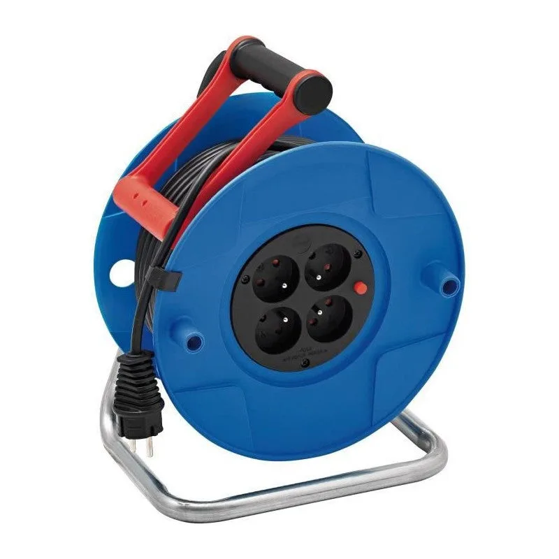 Enrouleur électrique standard s brennenstuhl 30m - 4 prises - fabriqué en france