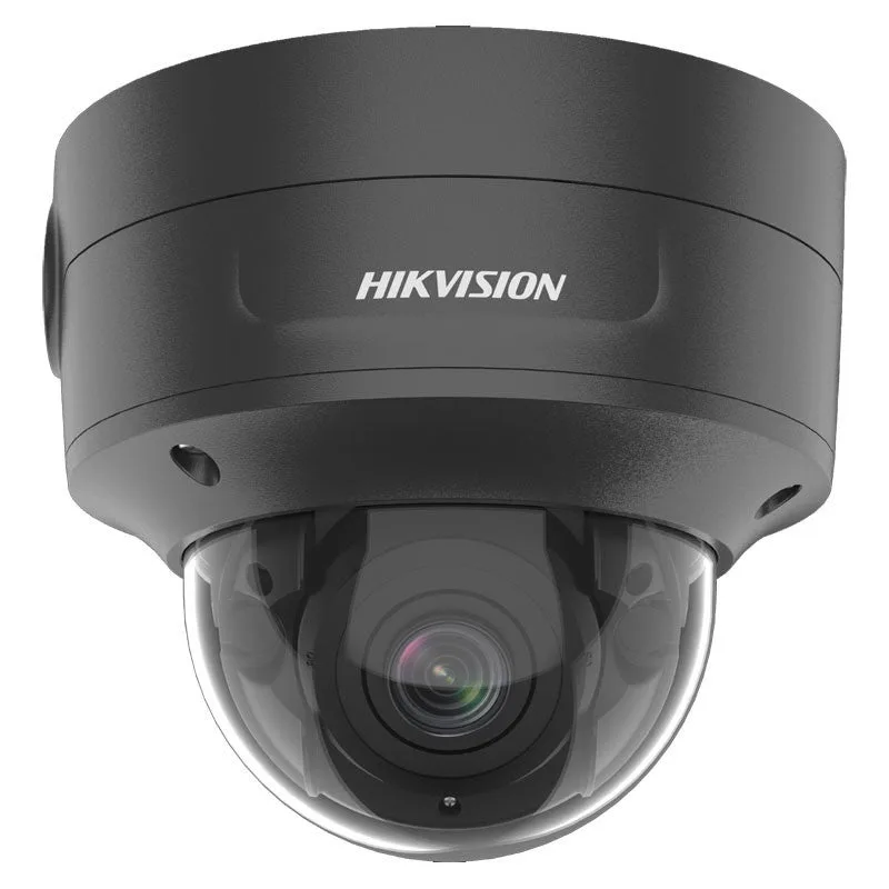 Hikvision caméra ip dôme 4mp vf 2.8-12 mm ir 40m poe darkfighter ia acusense noire - ds-2cd2746g2-izs(2.8-12mm)/c/black