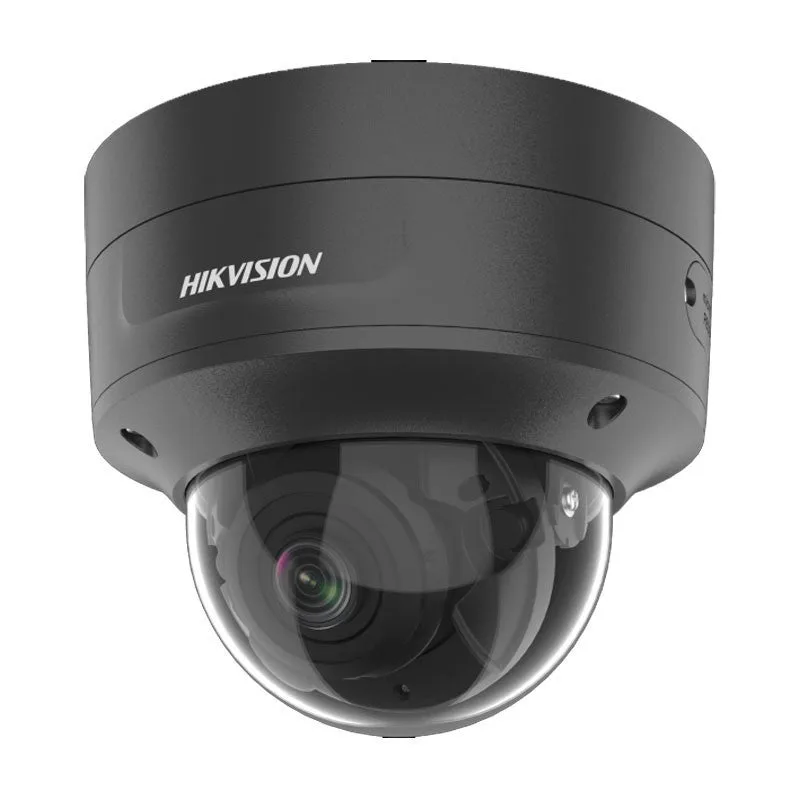 Hikvision caméra ip dôme 8 mp vf 2.8-12 mm ir 40m poe darkfighter ia acusense noire - ds-2cd2786g2-izs(2.8-12mm)(c)o-std/black