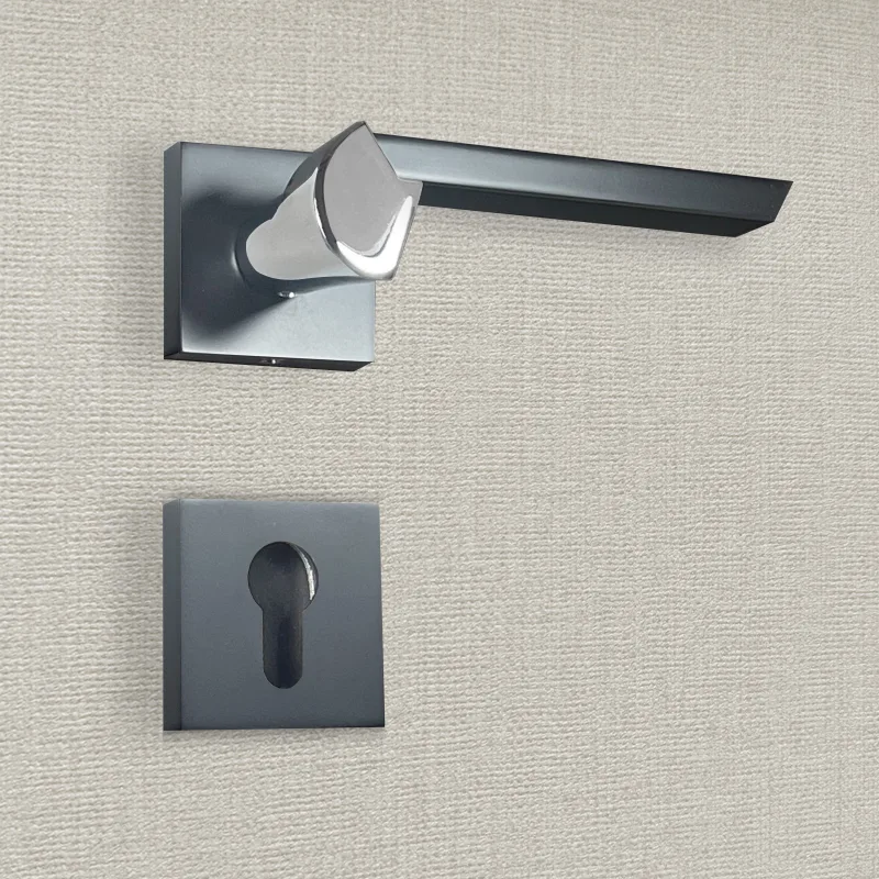 Manilla cilíndrica melissa de diseño en acabado negro y cromo brillante - katchmee