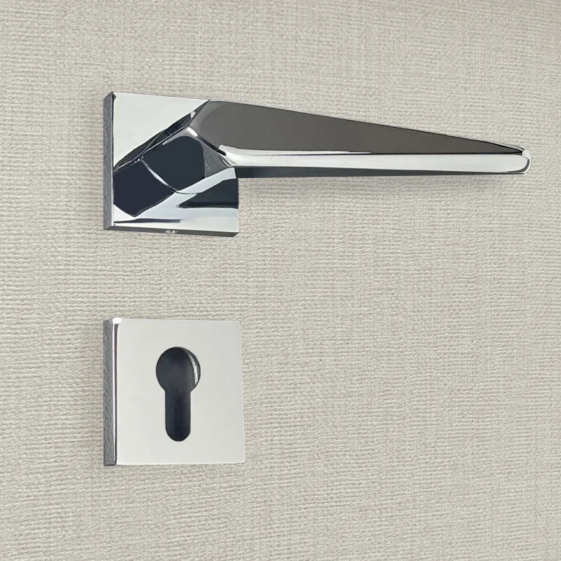 Manilla de cilindro tosca cromada brillante - katchmee