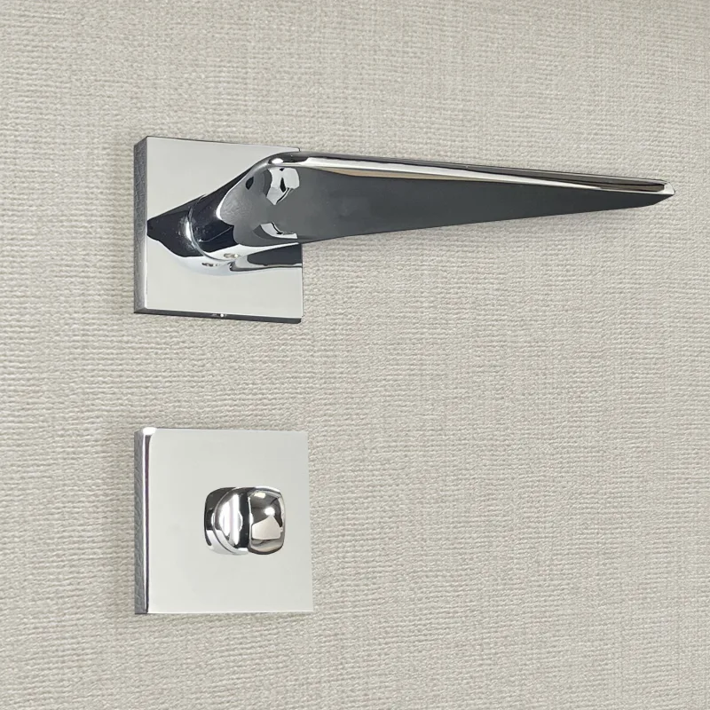 Manilla de diseño andrea con acabado cromado brillante y cerradura - katchmee