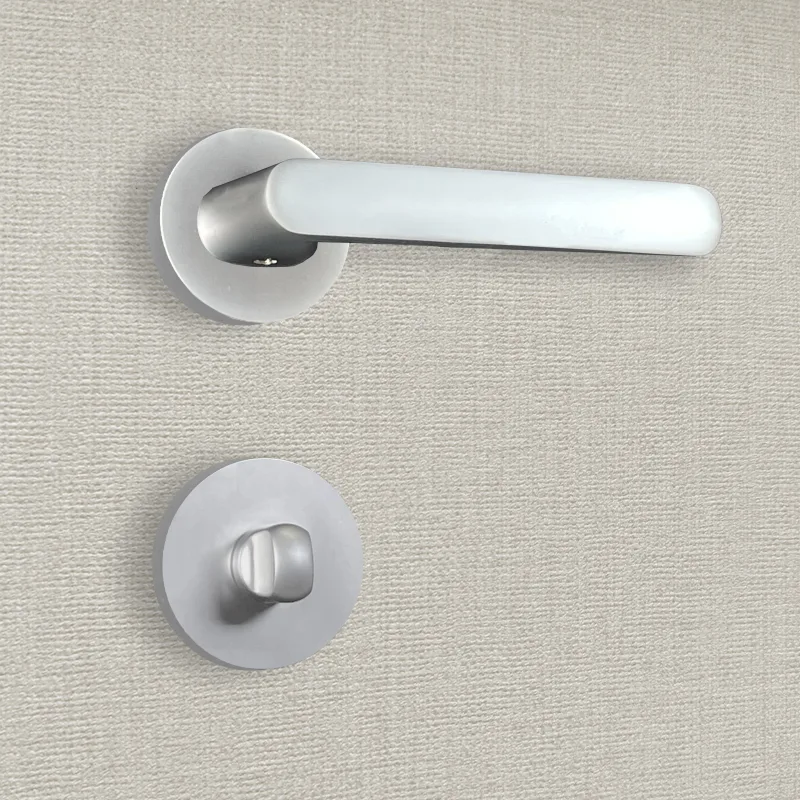 Manilla de puerta de diseño dalia acabado cromo mate - katchmee