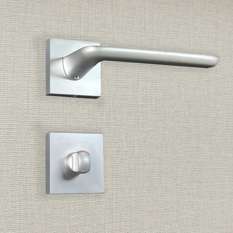 Manilla de puerta de diseño con acabado cromado mate agata - katchmee