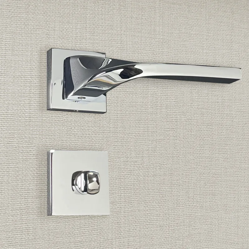 Manilla de diseño con mecanismo de bloqueo, angela acabado cromo brillante - katchmee