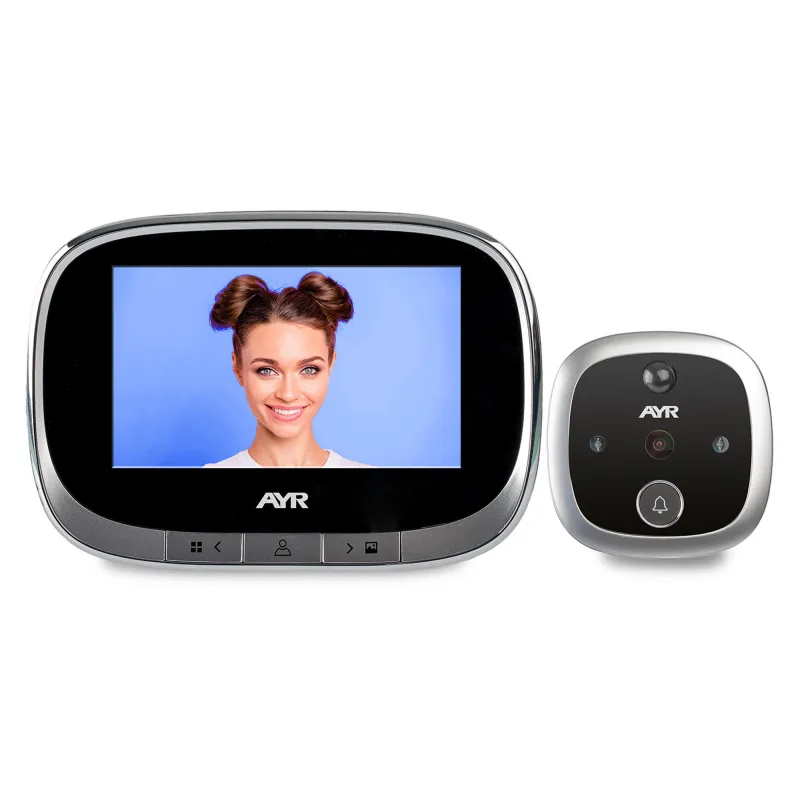 Mirilla digital 763 ayr con wifi, sensor de movimiento, visión nocturna, grabación