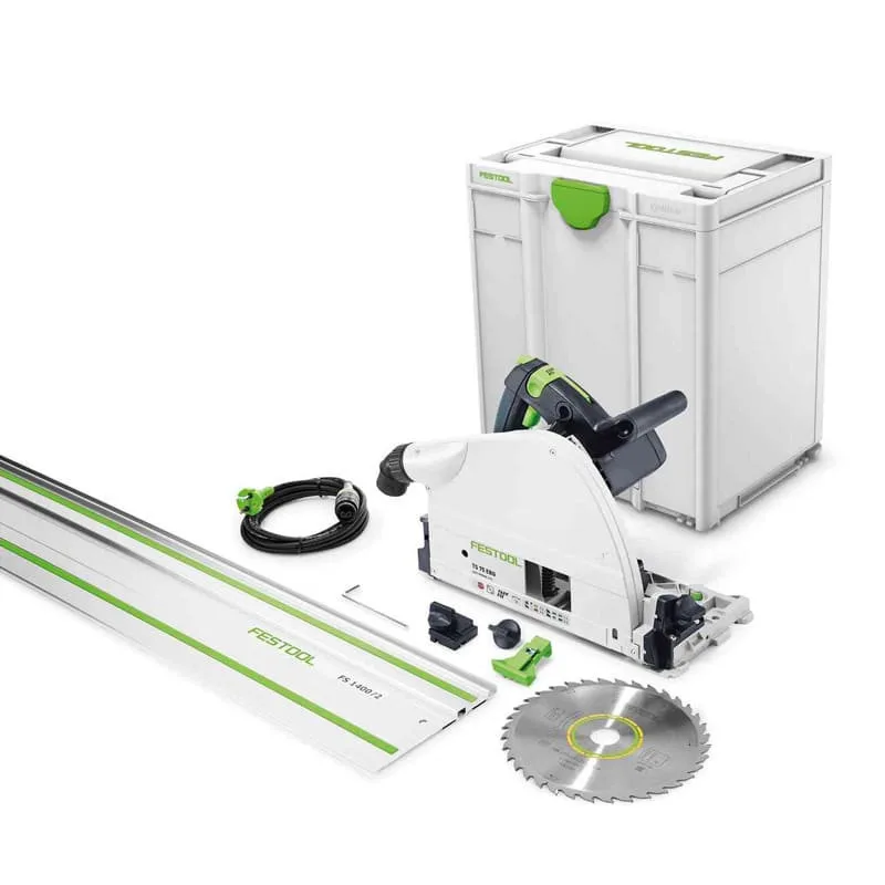 Festool ts 75 ebq-plus-fs - 1600w ø210 mm - con carril fs 1400/2 + cuchilla universal para madera - 576115