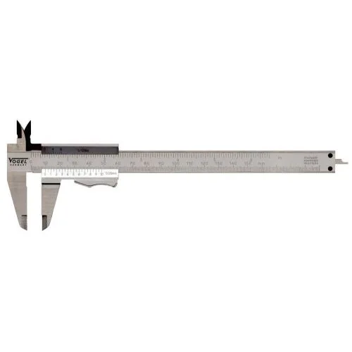 Calibre pie de rey monobloc din 862 de 150x40 mm con certificación de calibrado vogel 201023/c