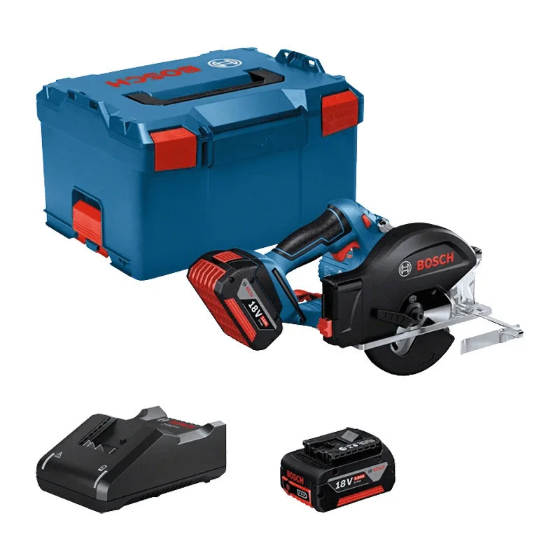 Sierra circular de batería gkm 18v-50 | 2x batería 5.0 ah | dispositivo de carga gal 18v-40 | l-boxx