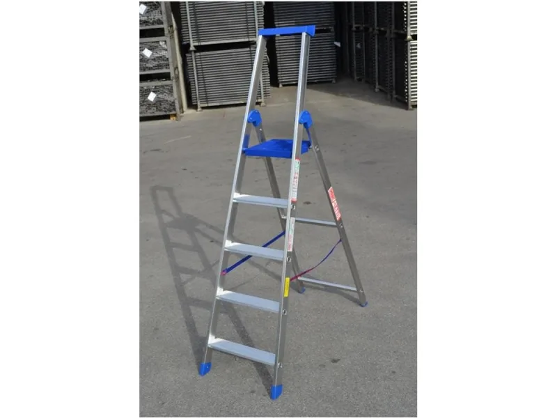 Scala doppia in alluminio climb evo marchetti professionale con parapetto 6 gradini