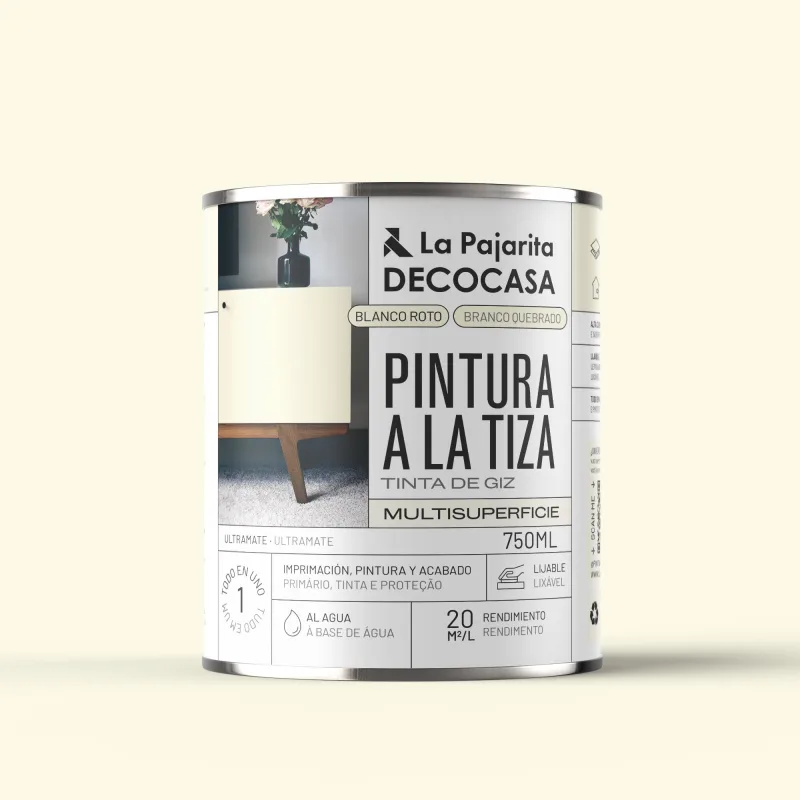 Pintura a la tiza la pajarita 750ml blanco roto
