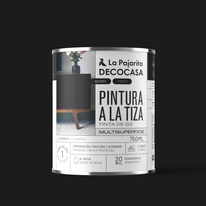 Pintura a la tiza la pajarita 750ml negro