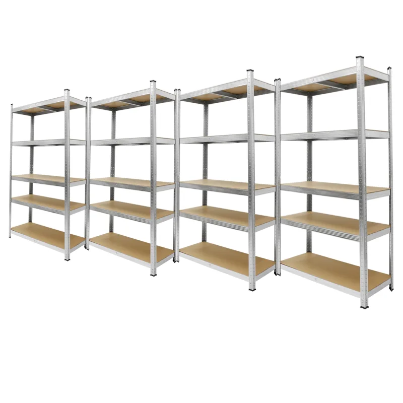 4x estanterías de taller metal galvanizado almacenamiento 750kg 180x90x40 cm
