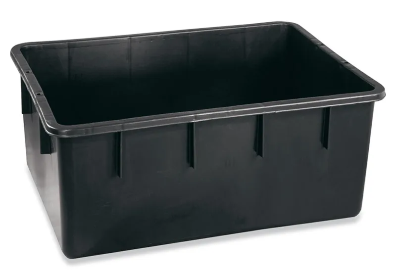 Cubeta rectangular negra 220 litros